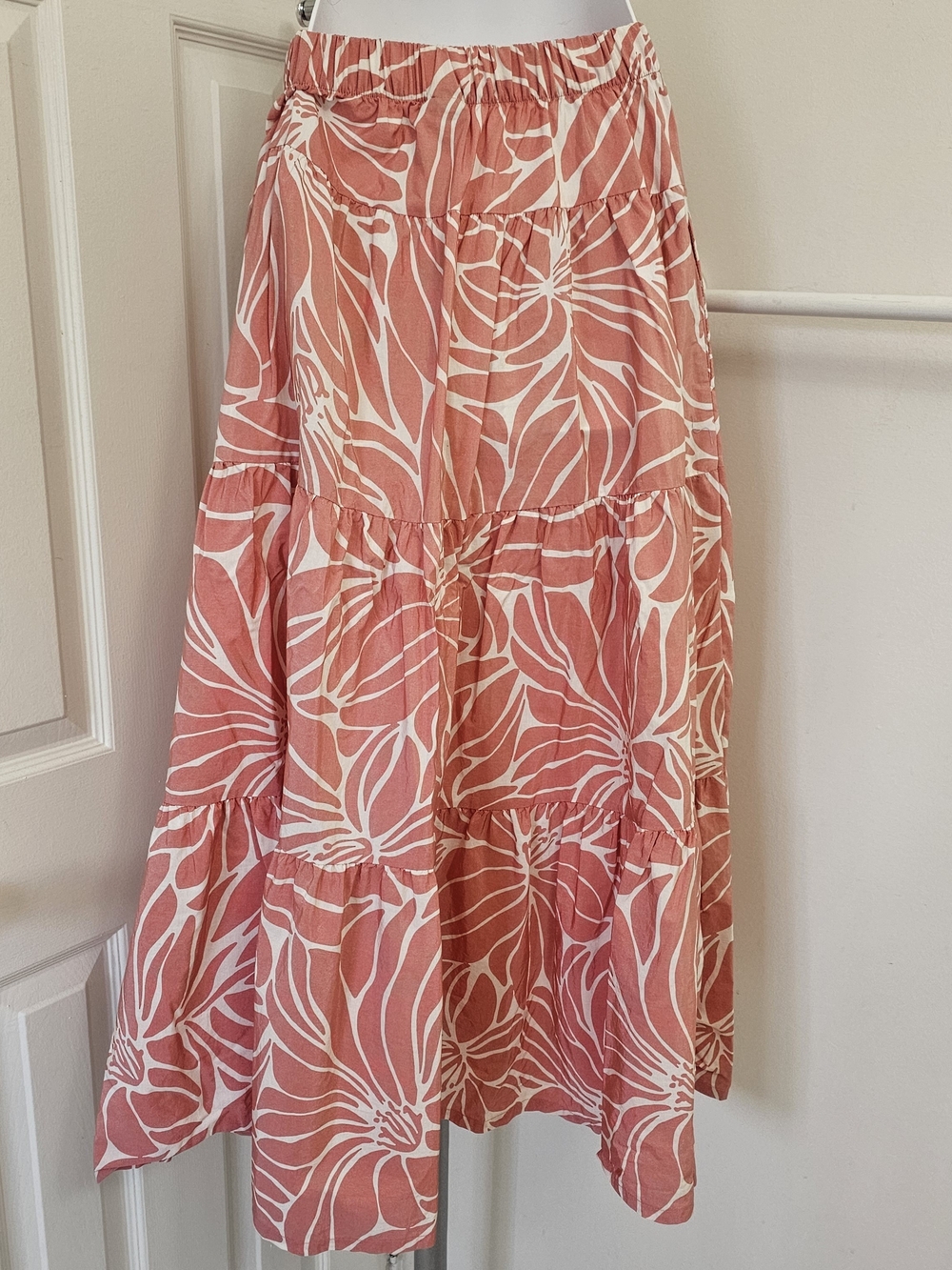A new day Pink and White Printed Summer Skirt, Sz XS - Picture 3 of 6